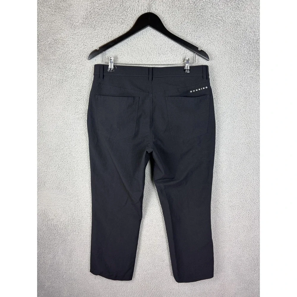 Dunning Pants Mens 32x30 Black Microfiber Stretch Chino Golf Casual Mens Travel